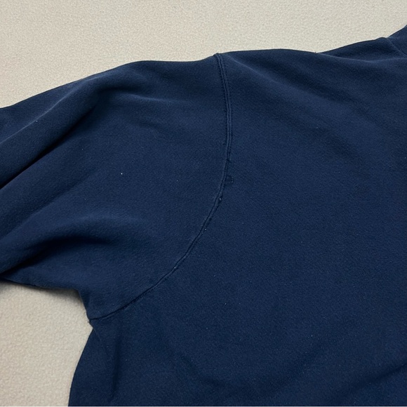 Vintage Nike Hoodie Mens 3XL Blue Mini Center Swoosh Sweatshirt 90s Travis Scott - Picture 8 of 10